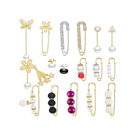 Brooch Pins for Women Sock Charms Pearl Brooches for Women Fashion Cover Up Buttons Clothing Dresses Decoration Accessories Pant Waist Tightener Safety Pins