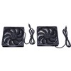 Solar Panel Fan Dual Exhaust Fans Air Ventilation Heat Dissipation