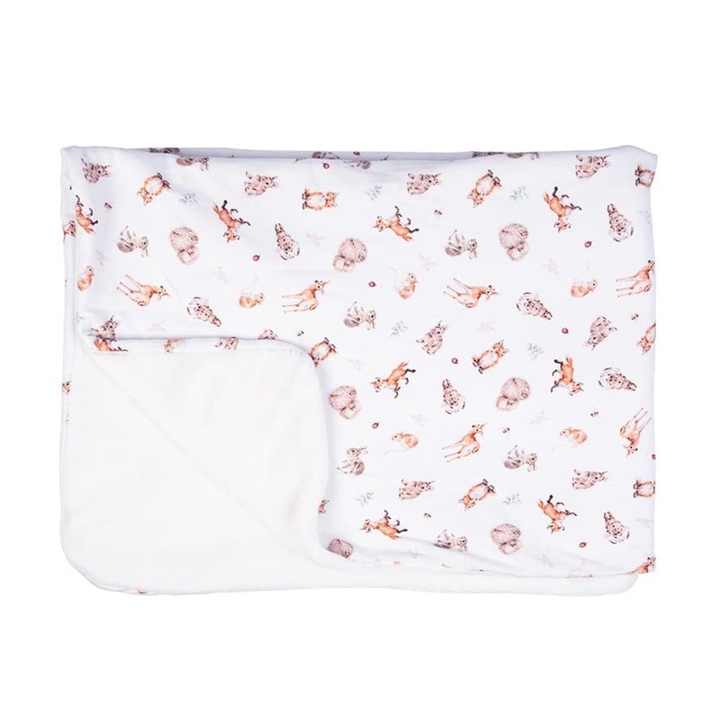 Wrendale Designs Little Forest Animals Baby Blanket