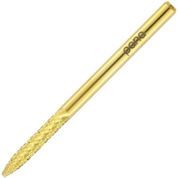 Premium PANA 3/32" Cuticle Clean Nail Carbide Bit for Professional, Nail Salon, Nail Trimmer, Under Nail Cleaner, Electric Drill Machine, Manicure Tools (Gold-UNC, Fine)