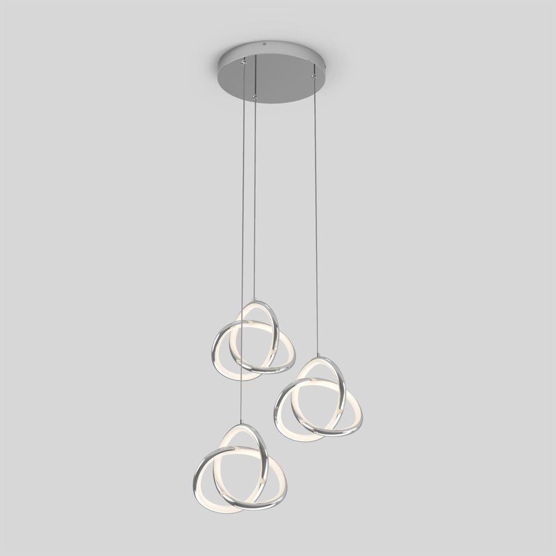 Zephyr 3-Light LED Pendant Chrome