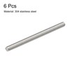 sourcing map 6Pcs M8 x 110mm Fully Threaded Rod 304