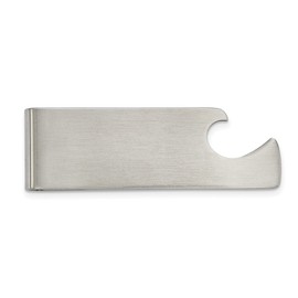 Solid Stainless Steel Men's Brushed Bottle Opener Slim Business Credit Card Holder Money Clip - 65mm x 20mm