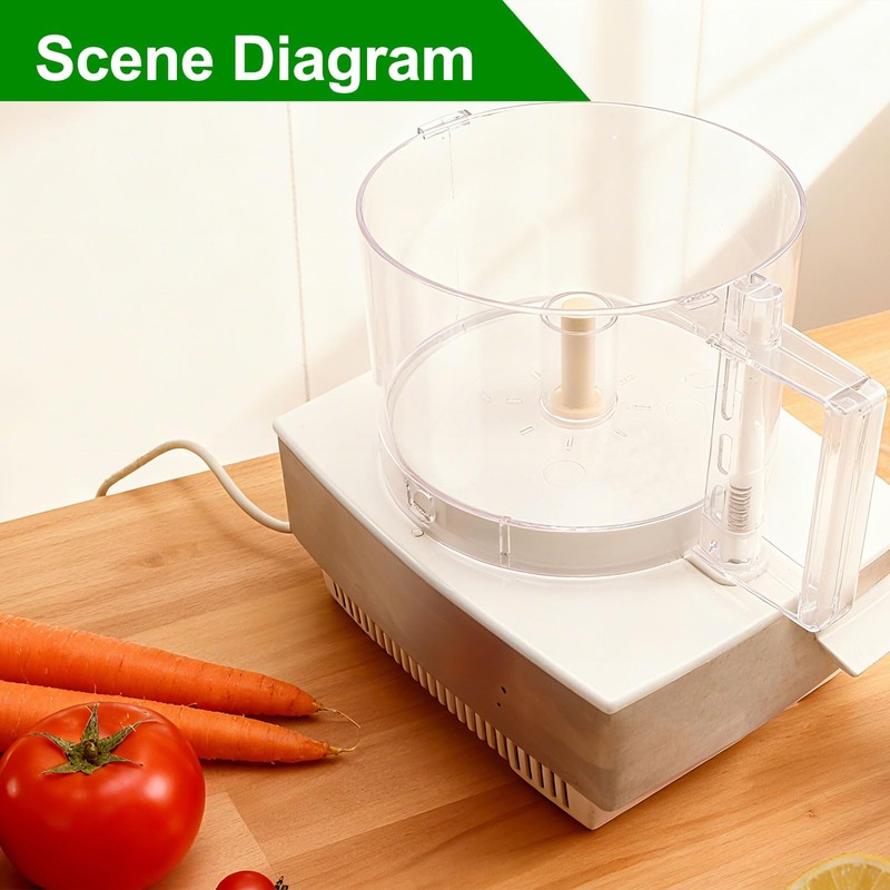 7-Cup Food Processor Work Bowl Compatible with Cuisinart DLC-10 Series（2tabs