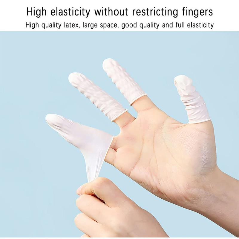 200 Count Latex Finger Cots, Disposable Fingertips Protector Finger Covers,