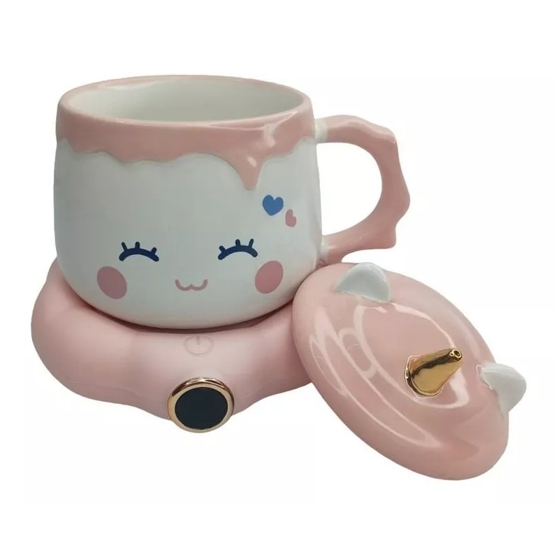 TH2010 Taza Ceramica Calentador Electrica Portatil Kawaii Cafe Te