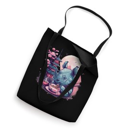 Rhino Ramen Anime Pagoda Tower Sakura Flowers Artwork Tote Bag