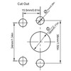 Lever Handle Lock Aluminium Alloy Entry Door Lock for 15‑20MM