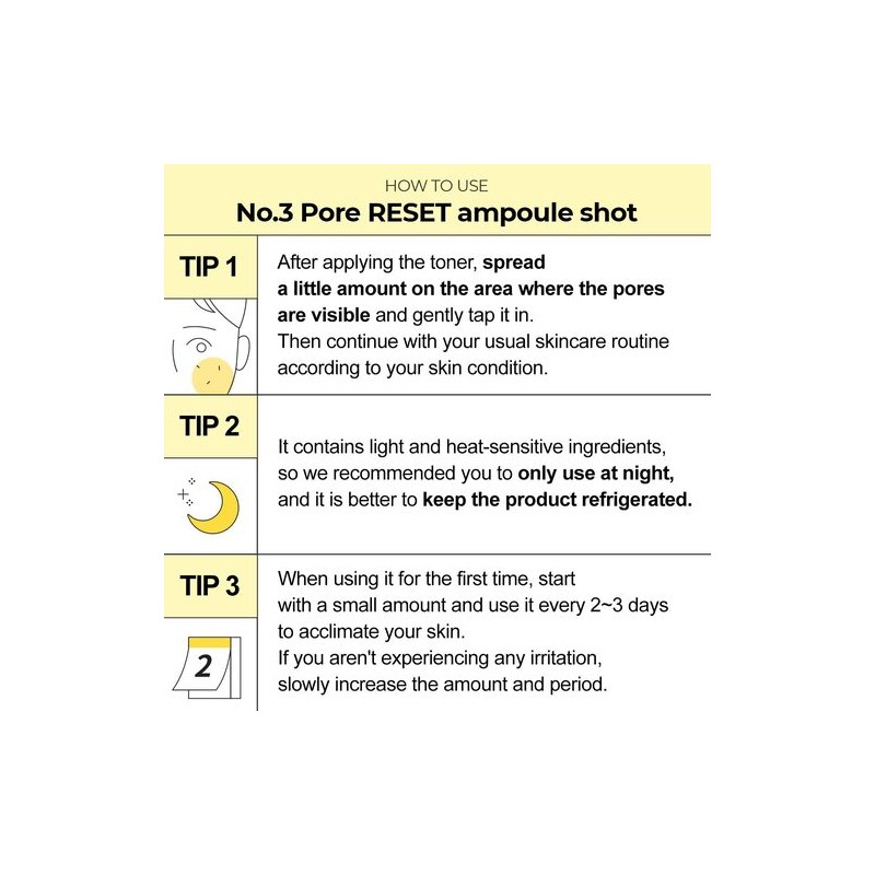 Numbuzin [Numbuzin]No.3 Pore Reset Ampoule Shot 25ml