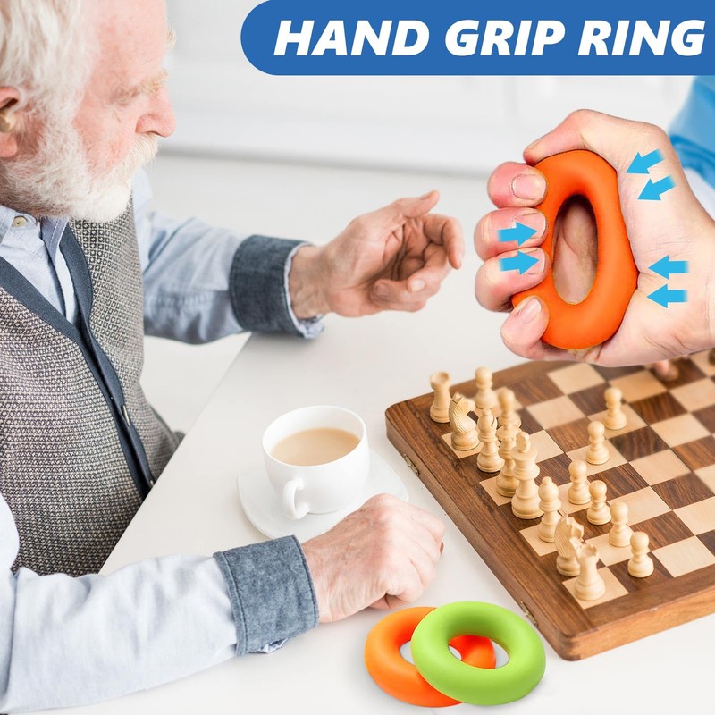 roygra Grip Strength Trainer (8 Pack), Forearm Strengthener, Stress Balls