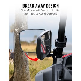 XATVXUTV UTV Side Mirrors for Honda Pioneer 1000 16-25, Adjustable SXS Side View Mirrors Wide Folding Clear Rearview Mirror for Honda Pioneer 1000 2016-2025 Accessories, 1 Pair, Replace #0SV05-HL4-202