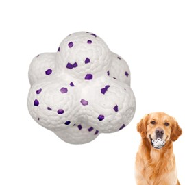Esoes 10 cm Chewing Magic Ball, Paw Star Magic Ball for Dogs, Interactive Dog Toy, Tennis Balls for Aggressive Chewers, Dog Ball for Large, Medium, Small (White)