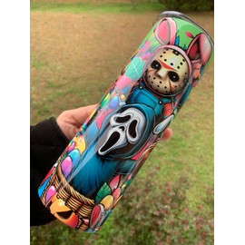 Tumbler Spooky  Tumbler 20oz Cup Mug Hot Cold Drinks w/ Lid Straw Stainless