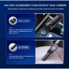 Silver Wireless Handheld Vacuum Cleaner 12000Pa Rechargeable Mini Vac for
