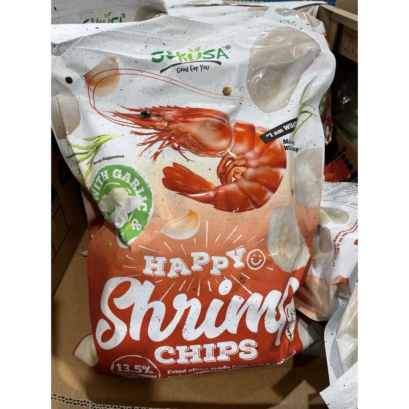 Sokusa Happy Shrimp Chips with Garlic & Butter Family Size