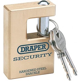Draper 64203 High Security Brass Padlock 85 Millimeters