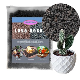 Lava Rocks for Plants, 2lbs Volcanic Stones Gravel Horticultural Drainage Potting Soil for Indoor Outdoor Plants, Succulents, Bonsai, Cactus, Vase Fillers, Top Dressing (Black, 2lbs)
