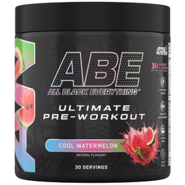 Applied Nutrition ABE Pre Workout - All Black Everything Pre Workout Powder, Energy & Physical Performance with Citrulline, Creatine, Beta Alanine (375g - 30 Servings) (Cool Watermelon)