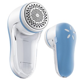 POPCHOSE Fabric Shaver, Lint Remover for Clothes, Electric Lint Shaver with 6-Leaf Blades, Sweater Shavers to Remove Pilling for Clothing, Couch, Furniture, Fuzz, Lint Ball, Bobbles, Light Blue