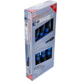 BGS 7841 T-Profile Screwdriver Set, 7 Piece Set T10 to T40 with Bore