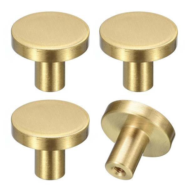 sourcing map Decorative Wall Hooks, 4Pcs - Solid Brass Entryway