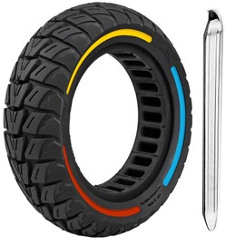 10x3 InchElectric Scooter Solid Tire, 80/65-6 commuter Tubeless Tyre, 255x80 Replacement wheel For Zero 10X/ Vsett 10+/ Kugoo M4& M4 Pro/Techlife X7& X7s& X8& X8s/Motus PRO 10/ Joyor Y6S 3-Color（1PCS)