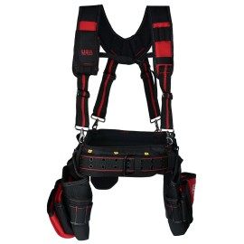 Professional Contractor Tool Rig Gear Apron Combo Pouch W Suspenders Belt H Duty