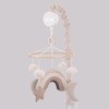 NoJo Rainbow Moon and Stars Pom Pom Ivory, Taupe, and