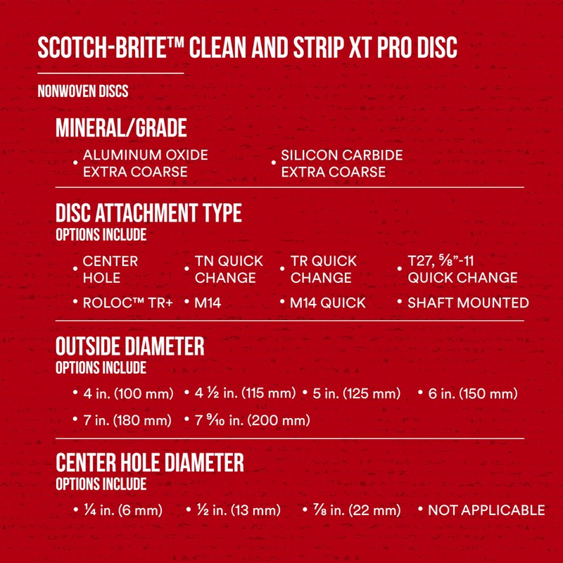 3M Scotch-Brite Clean and Strip XT Pro Disc, XO-DC, SiC