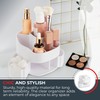 Masirs Small Rotating Makeup Organizer - Mini Yet Spacious Cosmetic