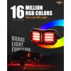 Auxbeam 4 Pods LED Rock Lights w/Brake Mode, Chasing Color