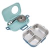 Lunch Box, 1100ml Double Layer 3 Grid Design, 304 Stainless