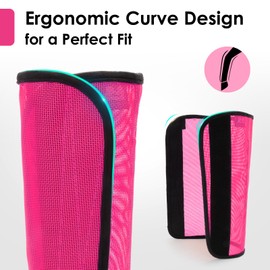 TAILNERY Fly Boots for Horses Set of 4 - Edge-Curved Design for Optimal Fit, Non-Sag Dual Stay System, Breathable Mesh for Comfort, Reduces Stomping & Fatigue (Medium to Large, Pink)