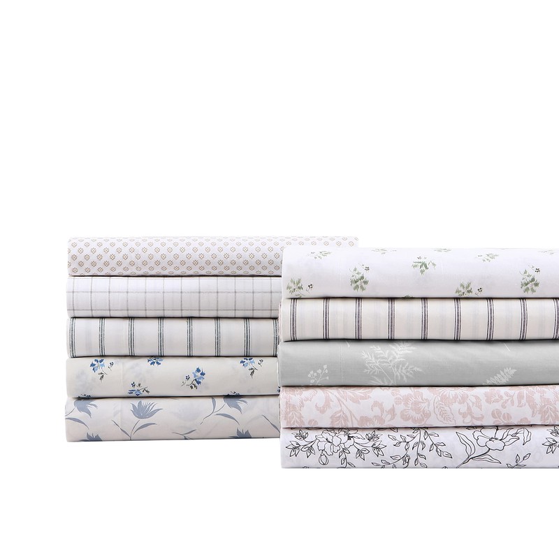 Stone Cottage - Twin Sheets, Cotton Percale Bedding Set, Crisp