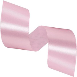 Pink Satin Ribbons 40 mm Wide, 22 Metres Ribbon, Gift Ribbon for Gift Wrapping, DIY Crafts, Bouquets, Sewing Projects, Bow Making, Birthday and Wedding Decorations
