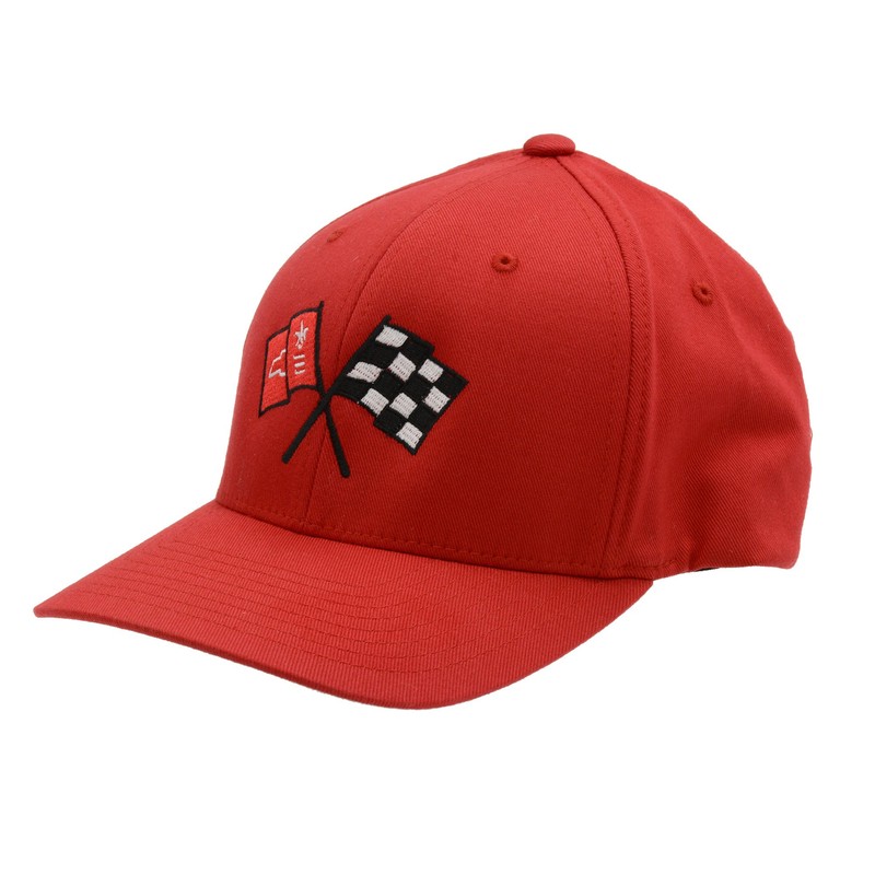 Corvette C2 Flex Fit Hat Red Large/Extra Large Fit