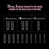 NOVO OVO XXL Shape Square Slight Curved Nail Tips, No