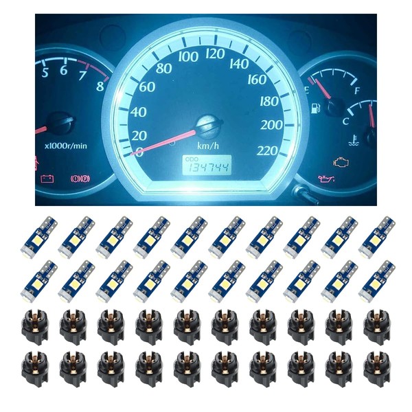 GLSOWEE 20PCS Car LED Dash Lights, 3030-3SMD High-brightness Instrument Cluster