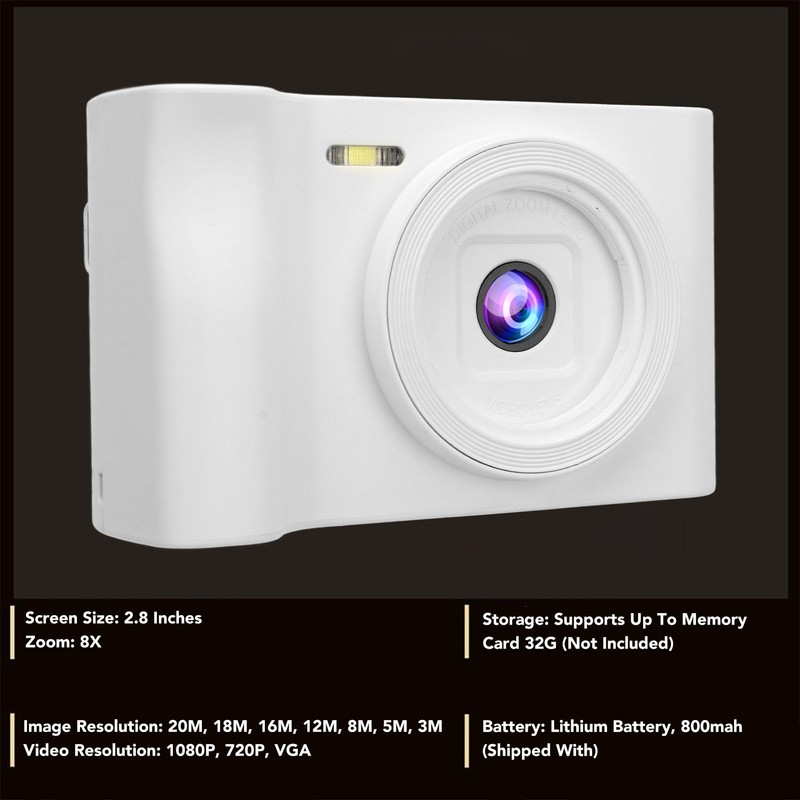 Digital Video Camera Beginner Camera 2.8in HD 1080P Video Recording