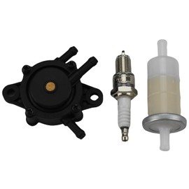 HAUERTZX 49040-2075 Fuel Pump with Fuel Filter Spark Plug Kit for 2007-2014 Kawasaki Prior Mule 600 610 4X4 KAF400 KAF400-A1 KAF400-B1 KAF400B6F KAF400B7F KAF400-C1 KAF400A6F