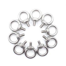 Eowpower 10 Pieces M6 Male Thread Machinery Shoulder Lifting Ring Eye Bolts