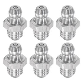 uxcell 6Pcs Metric Stainless Steel Straight Grease Fitting M8 x 1.25mm Thread Hydraulic Grease Fitting Accessories
