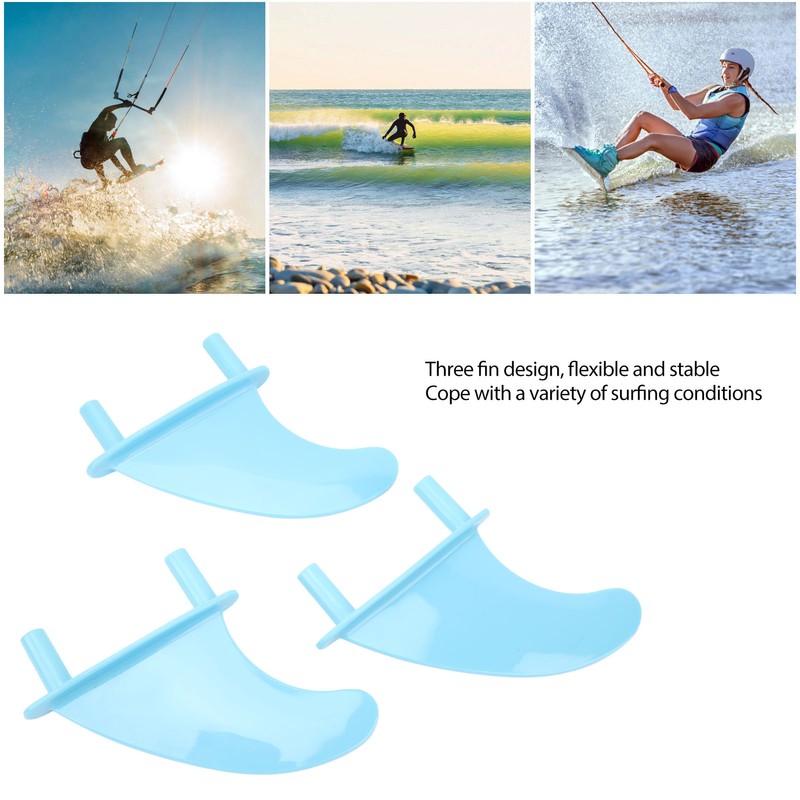 Surfboard Fins Soft Top Tri Fin Set PVC Plastic for