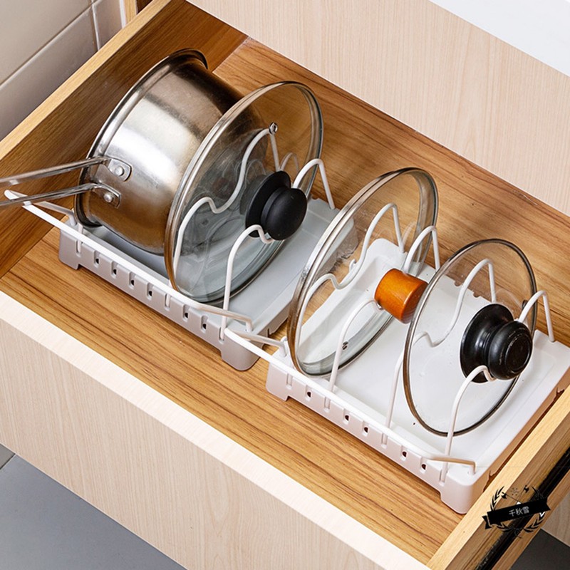 Multifunction Standing Cutting Board Storage Rack Pan Pot Lid Stand