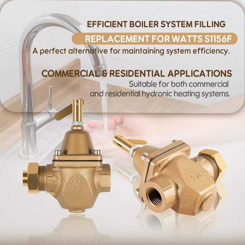 Replacement for S1156F Brass & Tubular Water Pressure Regulator 1156F