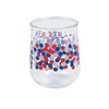 Patriotic Red White and Blue Confetti Plastic Tumbler (set of