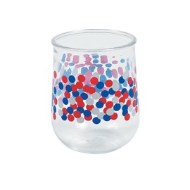 Patriotic Red White and Blue Confetti Plastic Tumbler (set of 6)