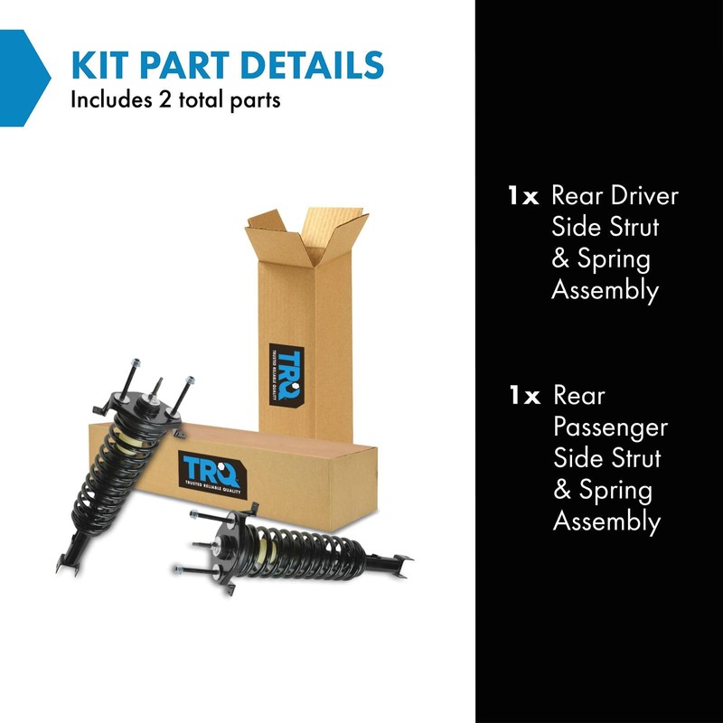 TRQ Rear Strut & Coil Spring Assembly Set Driver &