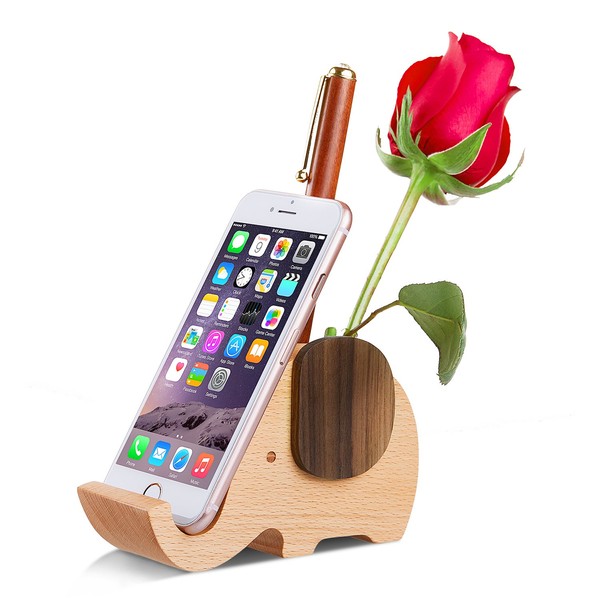 AhfuLife Elephant Pencil Phone Stand Christmas Gifts Ideas for Women,