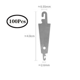 BOBOZHONG Needle Threader, 100 Pieces Stainless Steel Needle Threader, Large-Eye Needle Threader, Threader for Large-Eye Needles Sewing DIY Sewing